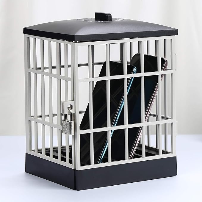 ruixin Mobile Phone Jail - Smart Phone With Timing, Cell Phone Jail, Phone Lock Box, Phone Jail, Timed Lock Box, Used In Classrooms, Homes, Meeting Rooms, Offices (15CMX13CMX23CM)