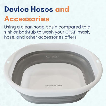 Wash Basin - Dedicated Washing Basin for Device Hoses and Accessories, Offers Complete Cleaning Control, Prevents Cross Contamination, Easy to Use