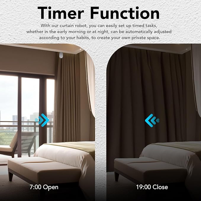 Smart Automatic Curtain Opener Energy Efficient Design for Home White