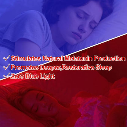 670nm Red Light Night Light for Sleep Therapy[2 Pack] - Zero Blue Light, with Dusk to Dawn Sensor Auto On/Off LED Red Night Light Plug into Wall for Nursery Bedroom Bathroom