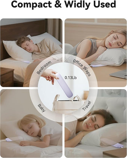 Under Pillow Speaker Bluetooth 5.4 with Bone Conduction, Wired Remote, 3 Timer - White Noise Sound Machine, 24H Playtime, 36 Soothing Sleep Sounds for Adults, Kids, Side Sleepers, Office Nap