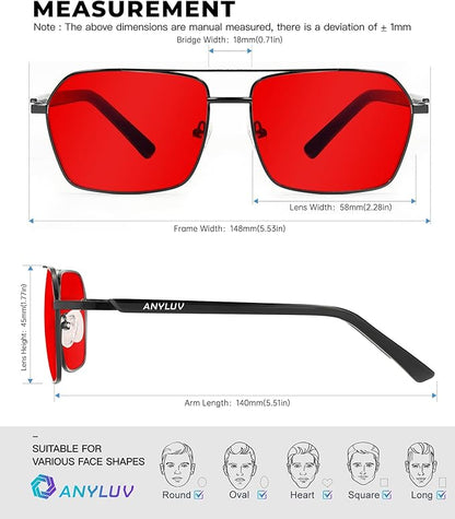 ANYLUV Blue Green Light Blocking Glasses for Men Women Blue Light Glasses Sleep Enhancement Glasses for Eyes Protection
