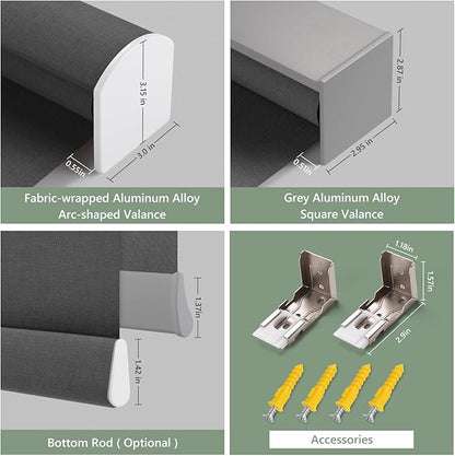 ZSHINE Motorized Blackout Window Blinds Over-Size Customize Width (21-114 Inches) Remote Control Wireless and Rechargeable Motor Roller Shades Blinds for Windows(82133E)