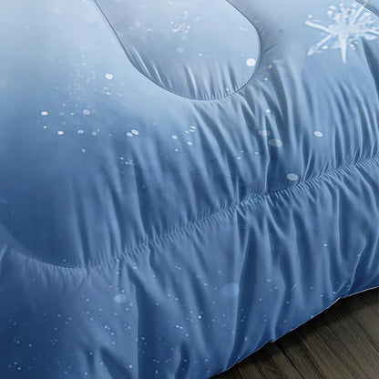 Penguin Comforter Set King Size,Antarctic Animal Kawaii Penguin Bedding Sets for Kids Boys Girls Room Decor,Cute Winter Snowflake Pattern Bedding Sets with 2 Pillowcases.