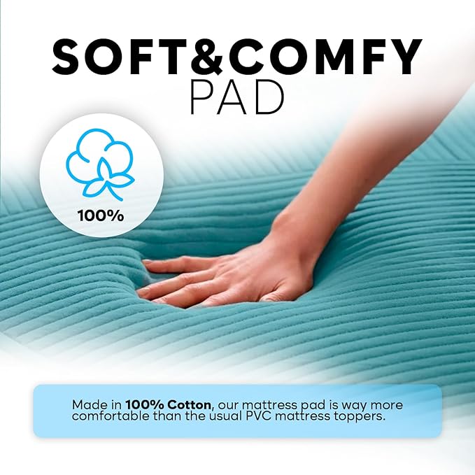 Adamson B10 Aqua Cooling System - Twin 75” L x 39” W - New - 100% Cotton Mattress Cooling Pad for Night Sweats - Water Cooler Ideal for Hot Sleepers - 5-Year Assurance