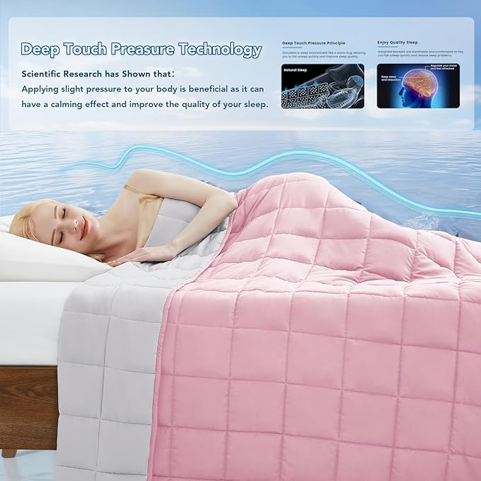 Topcee Weighted Blanket (20lbs 80"x87" King Size) Soft Cooling Heavy Blanket Sleeping, Apply to 190-210 lbs Body, Thick Breathable Blanket with Glass Bead, Easy Care