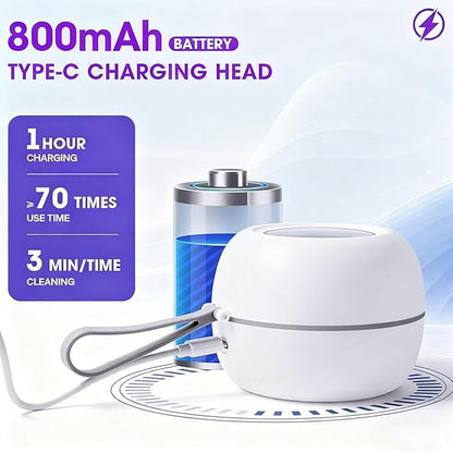 Portable Pacifier Sterilizer Box, USB Rechargeable Sterilize Case, 3-Minute High Efficiency Cleaning for Baby Pacifiers On The Go