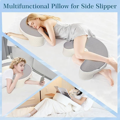Ancaixin Side Sleeper Pillow for Adults, Ergonomic Memory Foam Shoulder Pillow with Arm Hole for Cervical, Neck, Rotator Cuff & Shoulder Pain Relief, Knee Pillows Ideal for Left & Right Side Sleeper