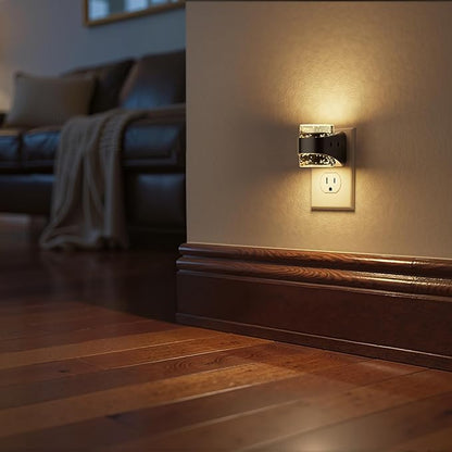 Briignite LED Night Light Plug into Wall, Dimmable Night Light with Bubble Design 3000K Warm & 5 Brightness Levels, Dusk to Dawn Sensor Nightlights for Kids Room, Nursery, Hallway, Bathroom, Bedroom