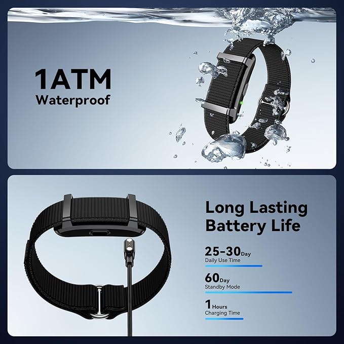 Fitness Tracker Smart Bands, Smart Bracelet, 24/7 Wearable Health Activity & Sleep Tracker Wristband with Heart Rate Monitor Naps Blood Oxygen Stress Calorie Steps Counter Pedometer Free APP