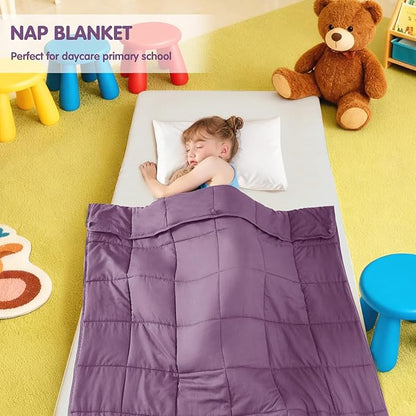 yescool Purple Weighted Blanket 5 Pounds Cooling Weighted Lap Blanket, Heavy Blanket for Sleeping, Weighted Throw Blanket Gift for 40-60lbs, 36"x48"