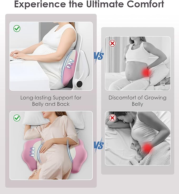 Memory Foam Maternity Pillow for Sleeping, Pregnancy Pillows Support for Back Belly HIPS, Adjustable Travel Wedge Pillow for Pregnant Women, Side Spleeping Pregnant Pillows with Pillowcase