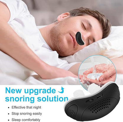 Electric Anti-Snoring Device - Gentle Physical Intervention Helps Reduce Snoring Improves Sleep Quality Portable Rechargeable Design Unisex Solution for All Nose Shapes