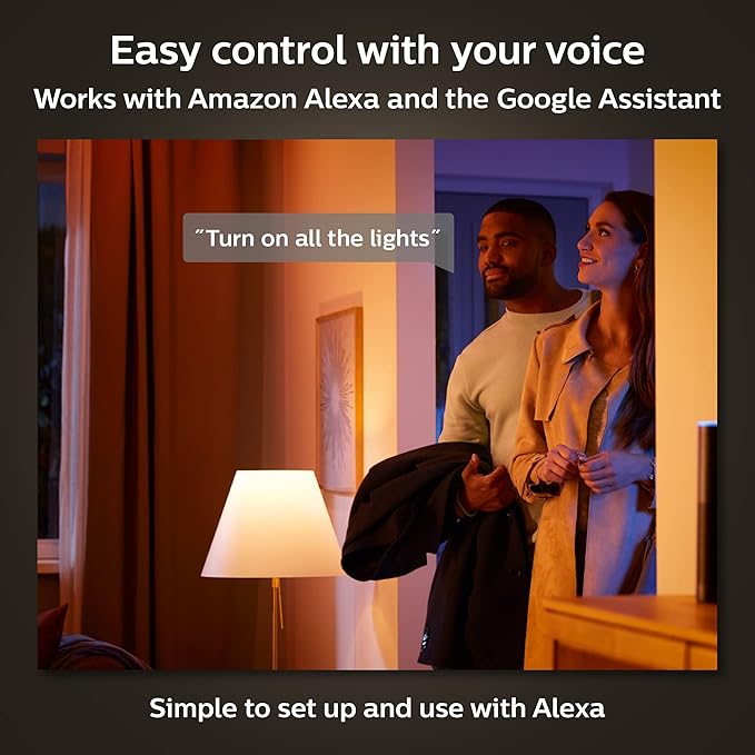 Philips Hue Smart LED A21 Bulb, White Ambiance, E26, 13.5W, Full Spectrum Light 1000K-20000K,1600 Lumens, Dimmable LED Bulbs, Works with Alexa, Google Assistant, Apple Home, 1-Pack