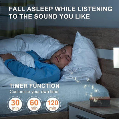 Sound Machine White Noise Machine with 70 Natural Soothing Sounds Sleeping Timer Memory Function 30 Volume Levels Brown Noise Sleep Sounds Machine Powered by USB for Baby Kids Adults,Black
