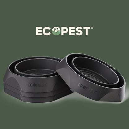 Bed Bug Interceptors – 4 Pack | Bed Bug Blocker (Pro) Interceptor Traps | Insect Trap, Monitor, and Detector for Bed Legs (Black)