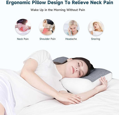 Pillow for Sleep Apnea Orthopedic Deep Sleep Pillow, Pro Ease Sleep Apnea Pillow, Ergonomic Pillow for Neck and Shoulder, Pillow for Side, Back, Stomach Sleepers