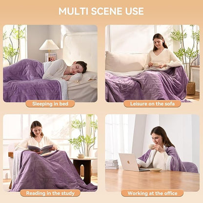 Heated Blanket Electric Blanket Full 72"x84" Heating Blanket with 9 Heating Levels 10 Timer Modes Auto-Off Fast Heating Overheat Protection ETL Certified Machine Washable Gift