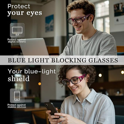 LVIOE Fit Over Blue Light Blocking Glasses and Computer Eyewear- Wear Over Prescription Glasses/Reading Glasses/RX Glasses