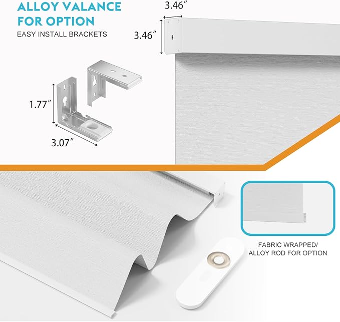Motorized Blinds with Remote, Smart Blind Roller Shades Compatible with Alexa, Durable Rechargeable Battery Solar Power Electric Window Blinds Motorized Shades Customized Size (Luxury-White)