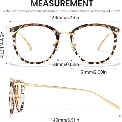 Cyxus Blue Light Glasses Photochromic Lens for Women, Fashionable Computer Glasses on Office Reduce Eye Strain Anti Migraine Great for Working Reading