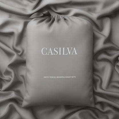 Eucalyptus Sheets - Infused with Silver for Anti-Odor, Softer Than Silk Fibers, More Cooling Than Cotton - Perfect for Hot Sleepers & Sensitive Skin - 100% Tencel Lyocell - Cali-King Sheet Set