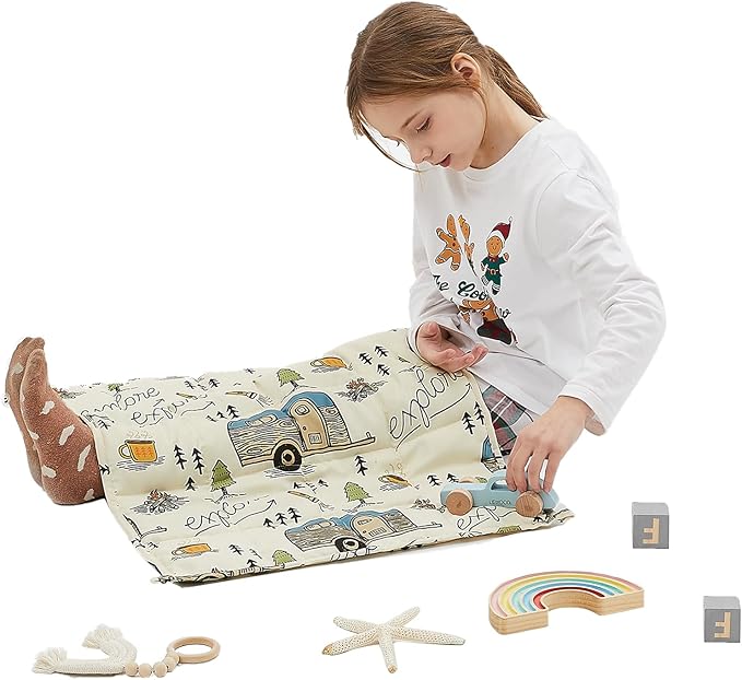 HOSUKKO Weighted Blanket - 2 lbs Ivory Forest Heavy Blanket - Small Size Breathable Blanket(20 * 30 inches, 2 lbs)