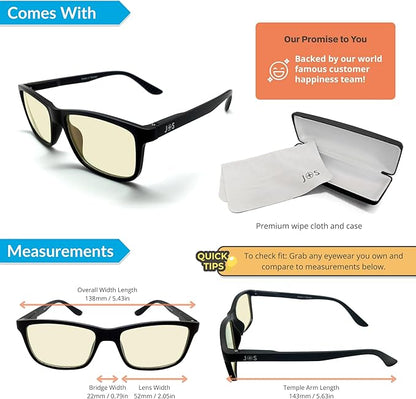 J+S Blue Light Reading Glasses for Women Men | 3 in 1 Readers Block Harmful Blue-Light 100% UVA UVB | 1.0+ to 3.0+ Diopter