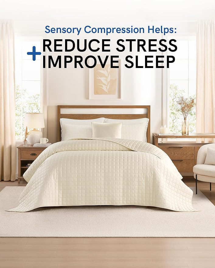 YnM Cooling Weighted Blanket for Adults, 17lbs Heavy Bed Throw for One Person of 160lbs, Perfect for Hot Sleepers or Warm Climates with Rayon/Glass Beads(60x80 Inches, Queen Bed, Champagne Beige)
