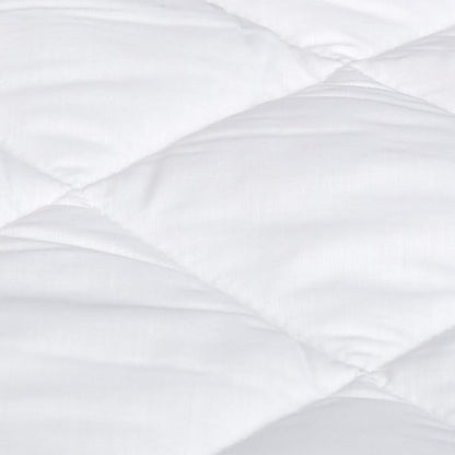 Amazon Basics Hypoallergenic Breathable Quilted Mattress Topper Pad with Elastic, California King, 18 Inches Deep, White