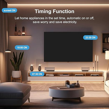 Smart Plug, WiFi Plugs Work with Alexa & Google Assistant, Smart Outlet with Timer & Group Controller, WiFi Outlet for Home, No Hub Required, ETL & FCC Certified, 2.4GHz WiFi, 10A, 2 Pack