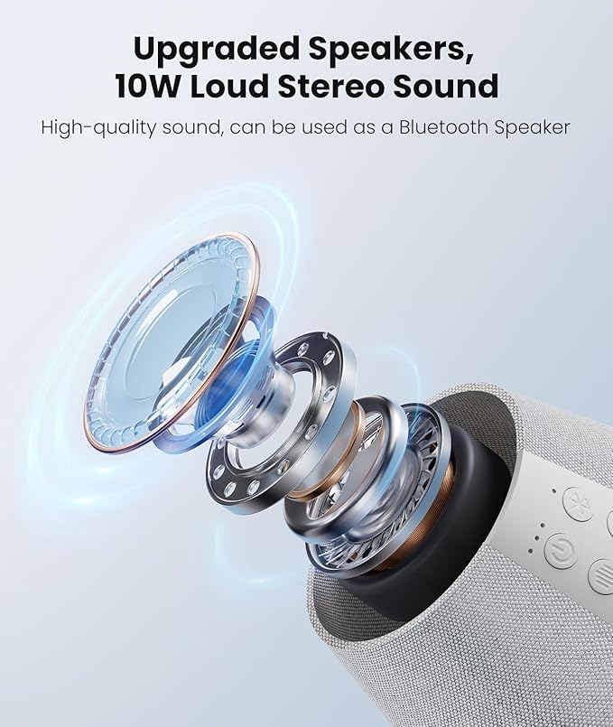Upgraded Sound Machine with 54 Soothing Sounds, Brown & Pink Noise Sound Machine with App Control, Timer, Night Light, Bluetooth Speaker, Memory Function for Adult, Baby, for Sleep Travel Home