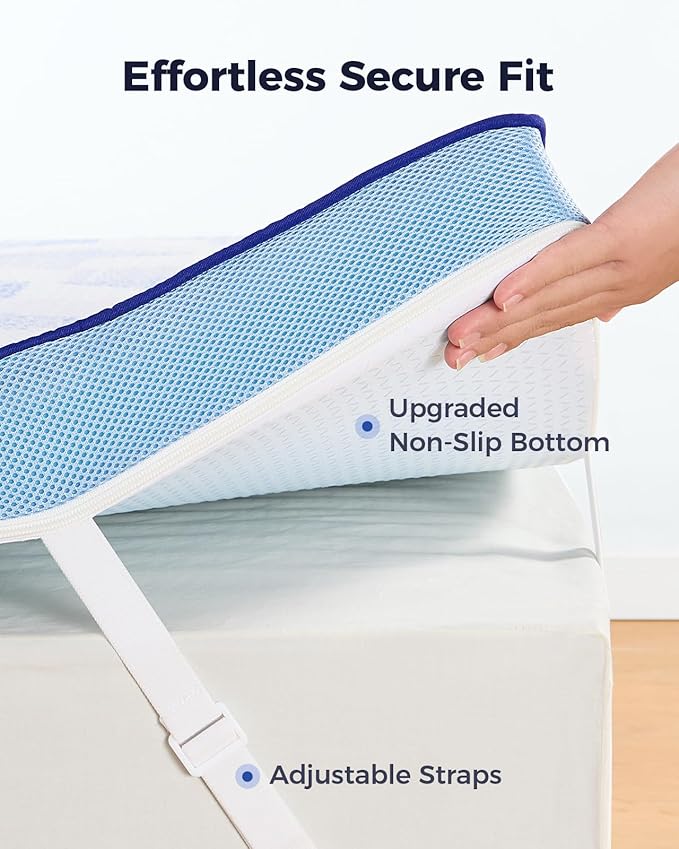 PERLECARE Firm Mattress Topper Twin- 3 Inch Memory Foam Bed Topper for Pressure Relief, Mattress Pad with Cooling Bamboo Cover, Removable & Washable, CertiPUR-US & Oeko-Tex Certified