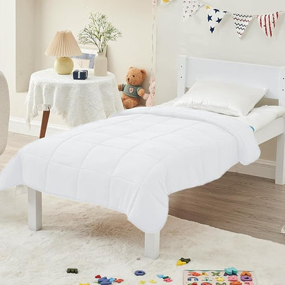 yescool Weighted Blanket (5 lbs, 36" x 48", White) Cooling Heavy Blanket for Sleeping Perfect for 40-60 lbs, Breathable Blanket with Premium Glass Bead, Machine Washable