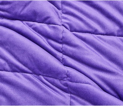 TONGDADA Minky Weighted Blanket | 40''x60'',10lbs | Cozy and Soft Minky Weighted Throw Blanket | Luxury Velvet with Premium Glass Beads | Violet Minky