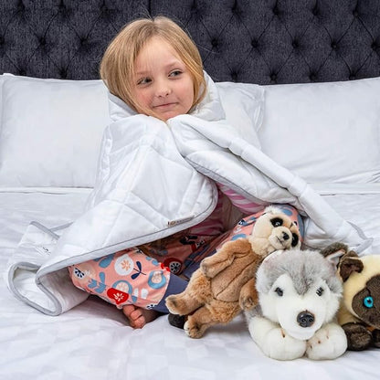 Aricove Weighted Blanket for Kids and Adults, 7 lbs, Small Weighted Blanket for Travel/Home, Soft Bamboo Viscose, 40x60 inches, Machine Washable, White