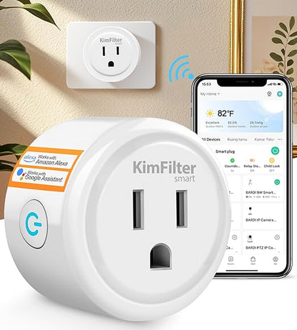 Mini Smart Plug, WiFi Socket Works with 2.4GHz Network Only, App Controlled Outlet with Timer & Group Controller for Home, FCC Certified Smart Life Plugs Supports Alexa & Google Home
