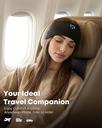 Sleep Headphones Bluetooth 5.4 Headband, Wireless Sleep Headphones with Built-in HD Stereo Speakers for Side Sleepers, Sweatproof Sports Headband for Workout Running Cool Gadget Unique Gifts for Men
