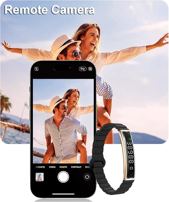 Smart Bracelet Fitness Tracker Heart Rate Monitor Sleep Activity Tracker Step Counter Calories Pedometer Waterproof Slim Thin Health Band for Women Ladies Men