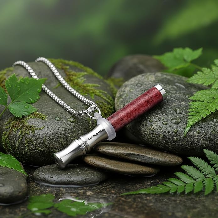 Breathe Free Necklace, Natural Stone Breathing Necklace for Stress Relief, Mindfulness and Relaxation, Anxiety Necklace Mindful Breathefree Calm Tool with Plant Cores, Portable Wellness Gift for Adult