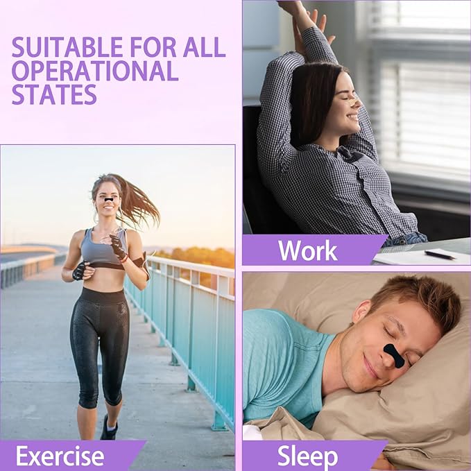 Nasal Strips for Snoring, 60 Count Extra Strength Nose Strips for Breathing, Anti Snoring Devices for Sports and Sleep, Help Stop Snoring, Relieve Nasal Congestion, Drug-Free,Deeper Sleep