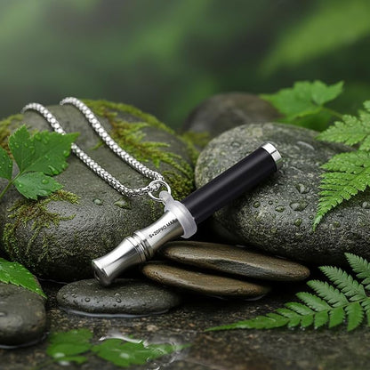 Breathe Free Necklace, Natural Stone Breathing Necklace for Stress Relief, Mindfulness and Relaxation, Anxiety Necklace Mindful Breathefree Calm Tool with Plant Cores, Portable Wellness Gift for Adult