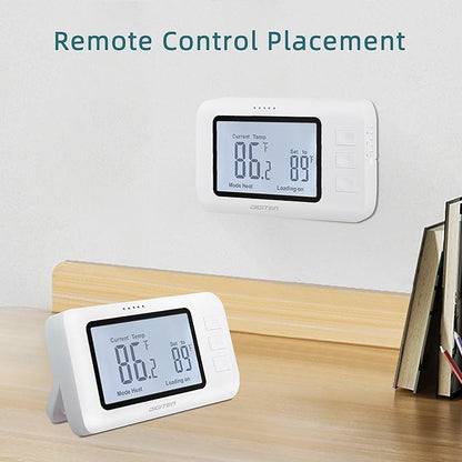 DIGITEN Wireless Thermostat WTC100 Pro Temperature Controller for Cooling & Heating, Remote Controlled Outlet, Easy-to-Use and Programmable Thermostats for Home,Greenhouse