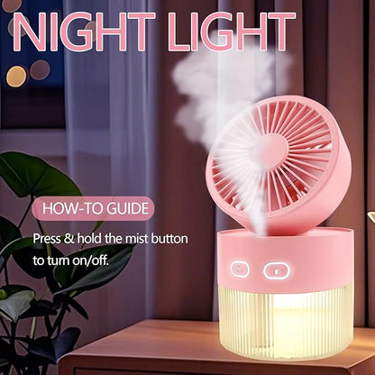 Kylara Mini Humidifier for Office Desk & Bedroom - 350mL Portable USB Personal Humidifiers with Auto Shut-Off, Travel Friendly