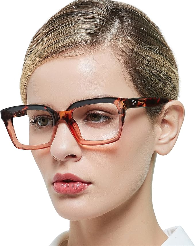 MARE AZZURO Blue Light Blocking Reading Glasses Women Computer Readers 0 100 125 150 175 200 225 250 275 300 350 400 500 600 (Brown, 3.0)
