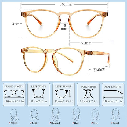 Blue Light Blocking Glasses for women/men - 4Pack Computer Reading/Gaming/TV/Phones Glasses Anti UV Glare Eyestrain
