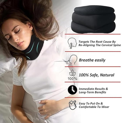 Oprtuisi Anti-Snoring Neck Support, Adjustable Soft Foam Neck Brace, Ergonomic Design for Sleep, Men & Women