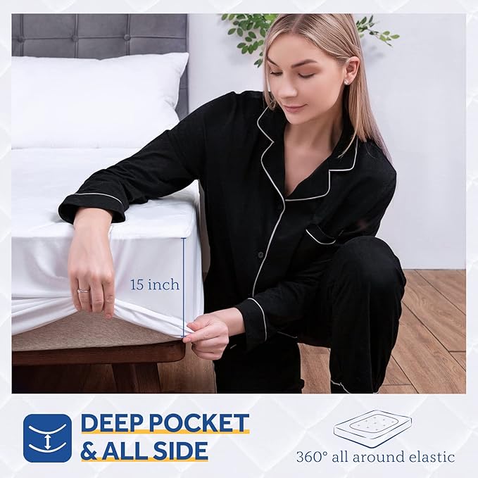 Sealy Heated Mattress Pad Full Size 54x75 Inch | Luxury Quilted Waterproof Electric Mattress Cover with 10 Heat Setting Controller & 1-12 Hours Auto Shut Off | Fit Up to 15" Deep Pocket