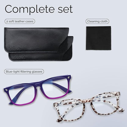 livho High Tech Blue Light Glasses - Advanced Blue Light Blocking Computer Glasses - Screen Fatigue & UV Protection