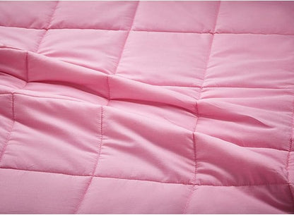 RelaxBlanket Weighted Blanket | 60''x80'',12lbs | for Individual Between 110-160 lbs | Premium Cotton Material with Glass Beads | Pink
